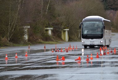  10 bus drivers at the driving safety training