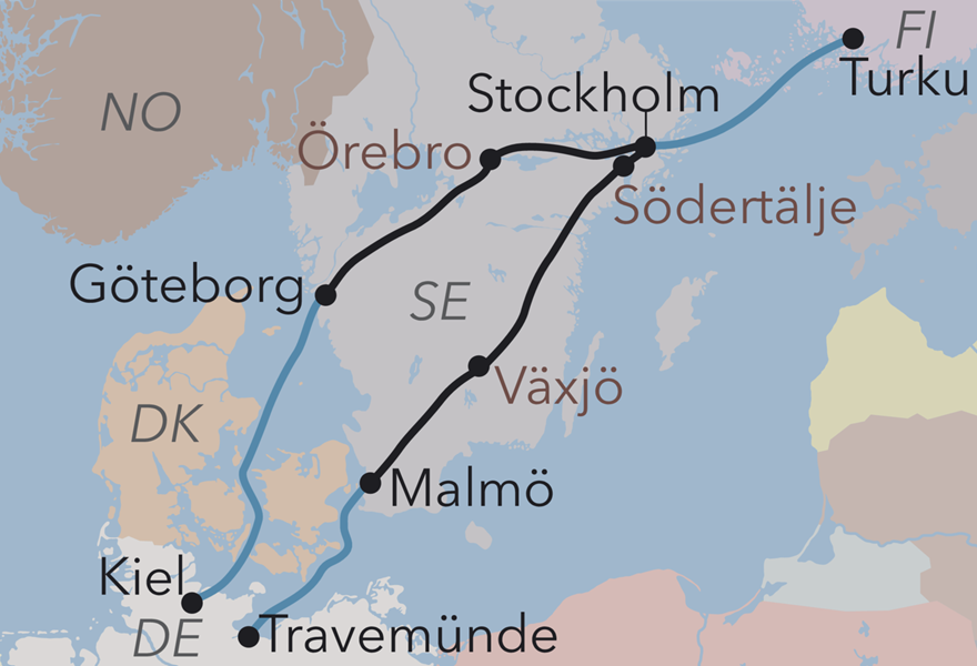 Schweden & Minicruise nach Finnland